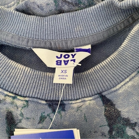 Women’s Tie-Dye Crop Sweater Blue JoyLab Size XS - Picture 5 of 7